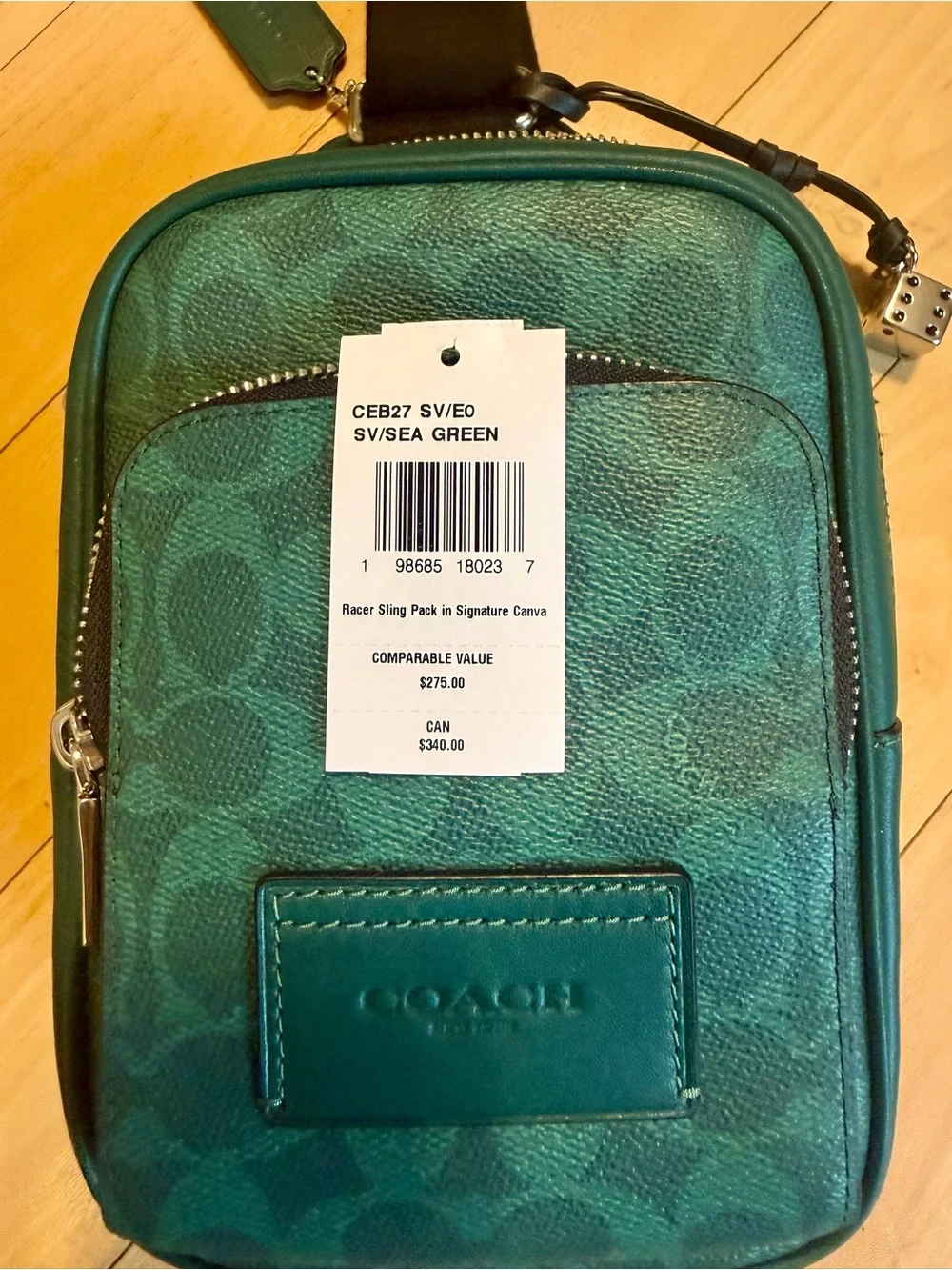 Coach Green Signature Crossbody Slingbag